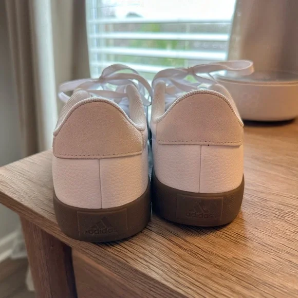 Adidas GAZELLE White & Black Lace-Up Sneakers - Picture 2 of 3